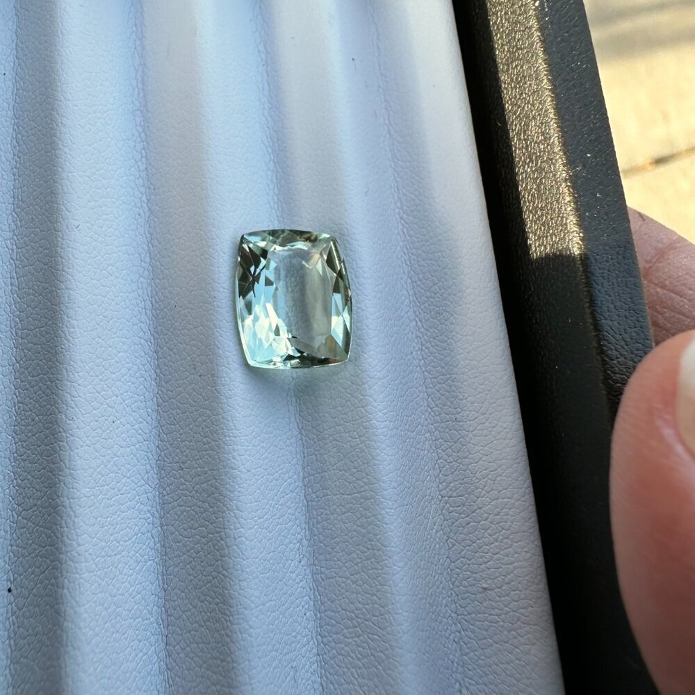 ๐ NATURAL 4.8ct Aquamarine Gemstone - Cushion Checkerboard Cut Gemstone - Picture 10 of 13